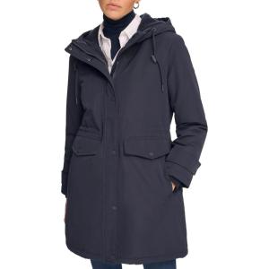 imageCalvin Klein womens Zipper Hooded Puffer CoatTransitional Navy