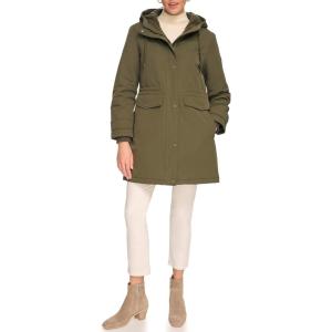 imageCalvin Klein womens Zipper Hooded Puffer CoatTransitional Olivine