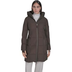 imageCalvin Klein womens Zipper Hooded Puffer CoatTwig