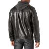imageLevis Mens Faux Leather Trucker Hoody with Sherpa Lining Regular and Big and Tall SizesBlack