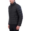 imageKenneth Cole mens Cf Zip Mixed Quilted Packable Puffer W Contrast ZipperBlack