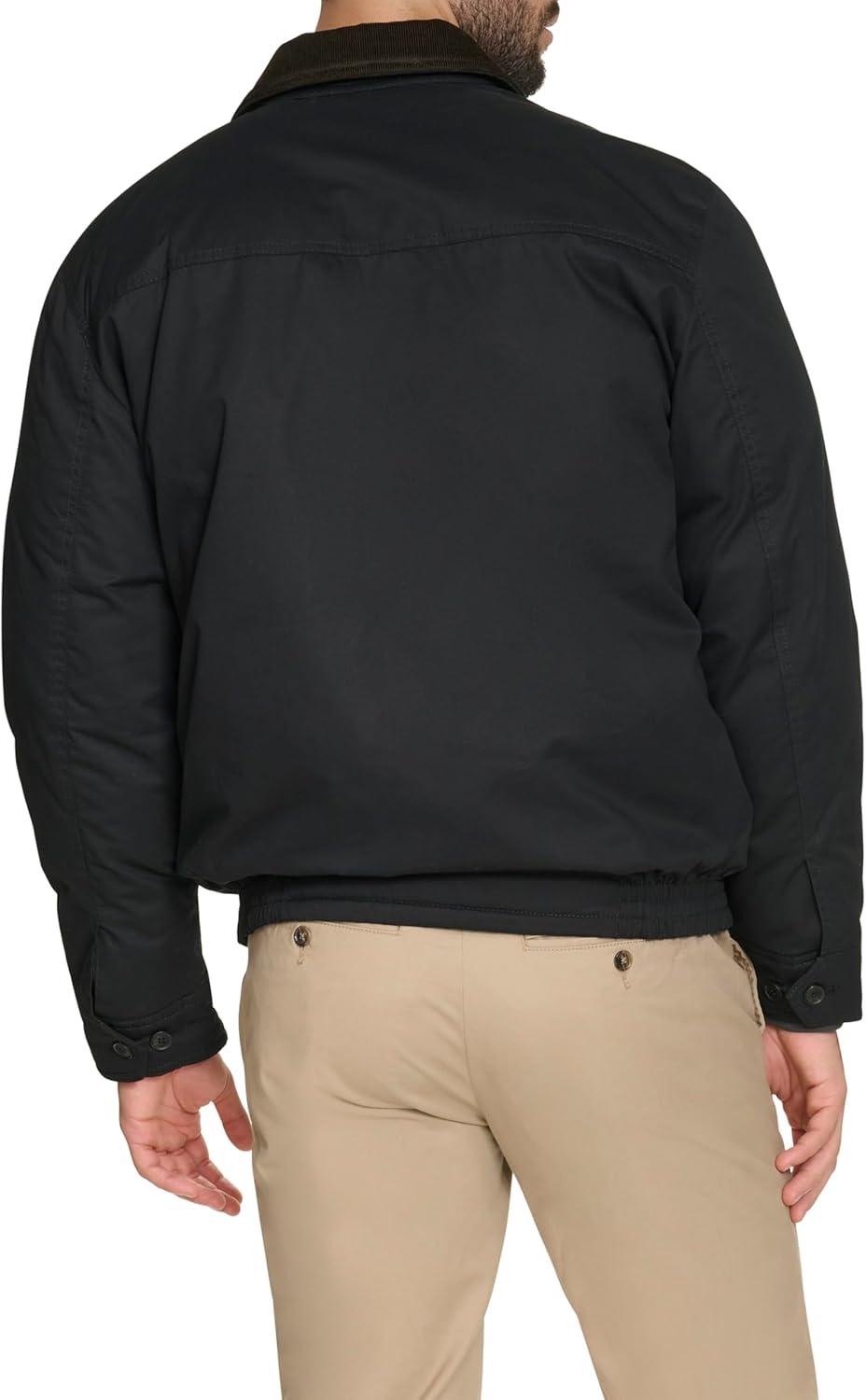 imageDOCKERS mens Cotton Twill Bomber Jacket With Padded LiningBlack