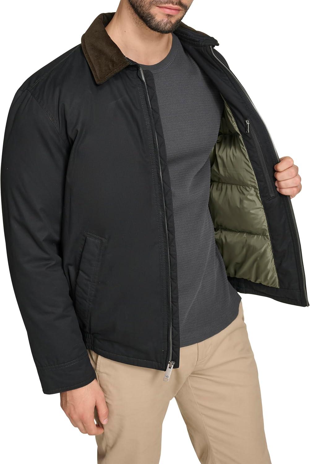 imageDOCKERS mens Cotton Twill Bomber Jacket With Padded LiningBlack
