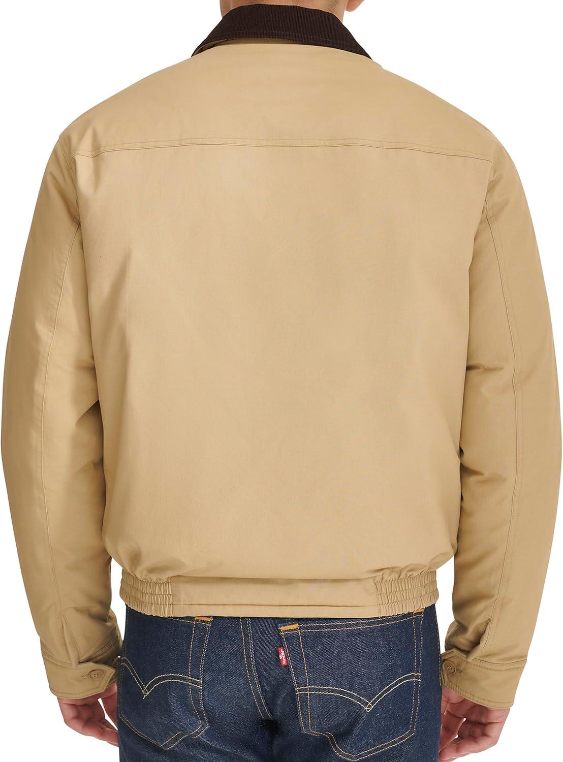 imageDOCKERS mens Cotton Twill Bomber Jacket With Padded LiningHarvest Gold