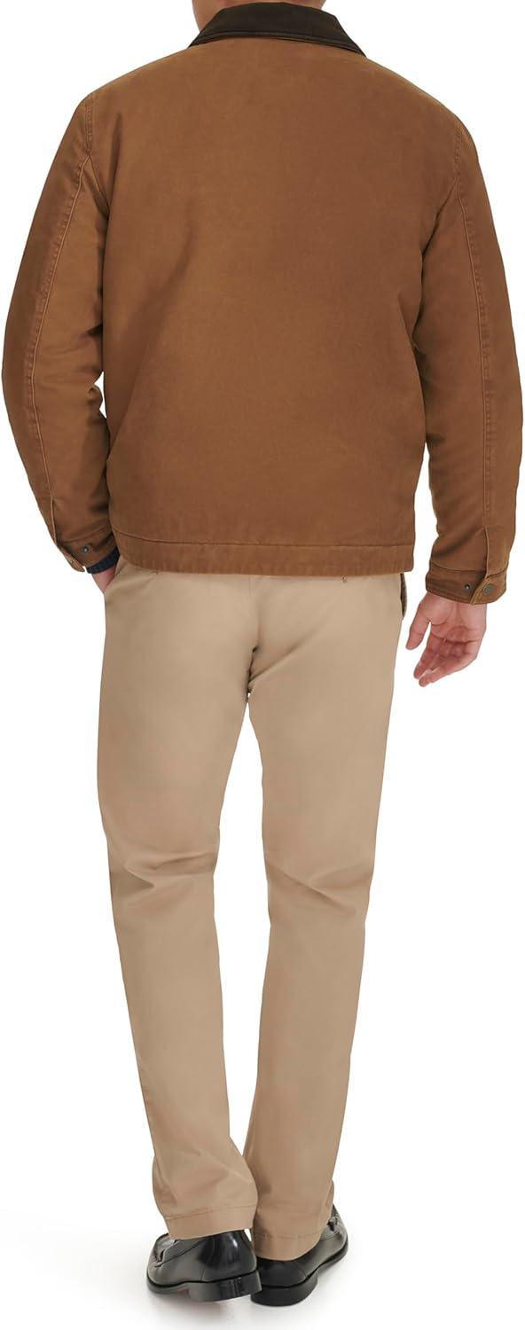 imageDOCKERS mens Cotton Workwear Jacket With Corduroy CollarDark Khaki