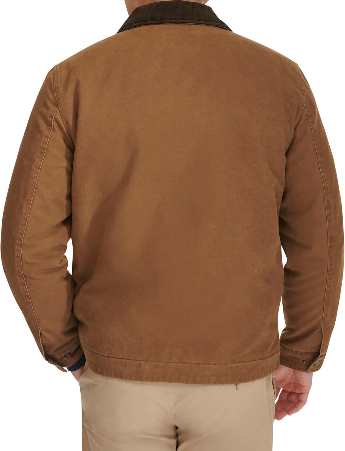 imageDOCKERS mens Cotton Workwear Jacket With Corduroy CollarDark Khaki