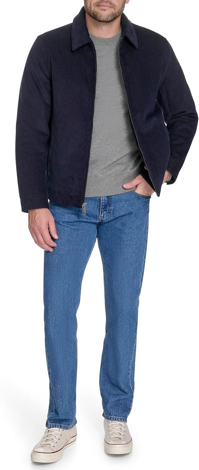imageDOCKERS mens Cotton Workwear Jacket With Corduroy CollarNavy Corduroy