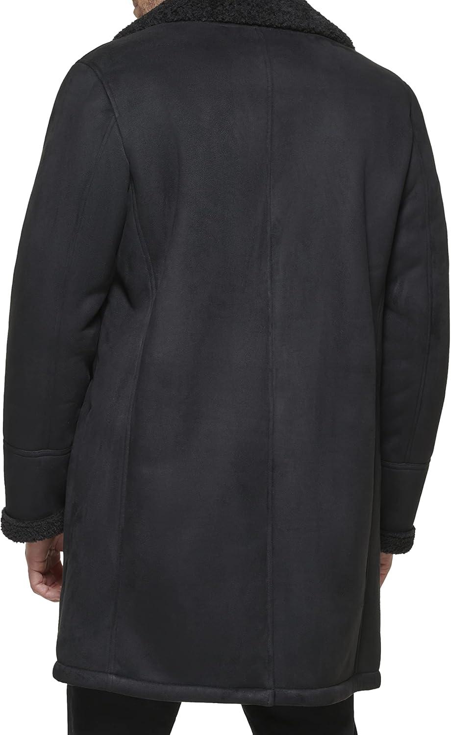 imageDOCKERS mens Faux Shearling Midlength OvercoatBlack