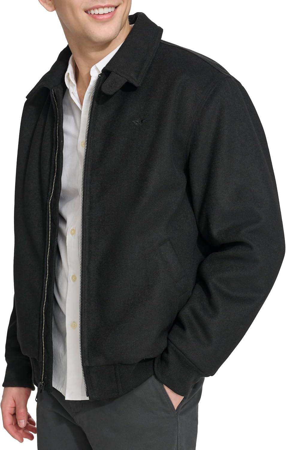 imageDOCKERS mens Wool Blend Harrington BomberBlack