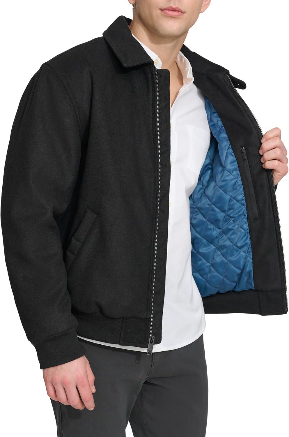 imageDOCKERS mens Wool Blend Harrington BomberBlack