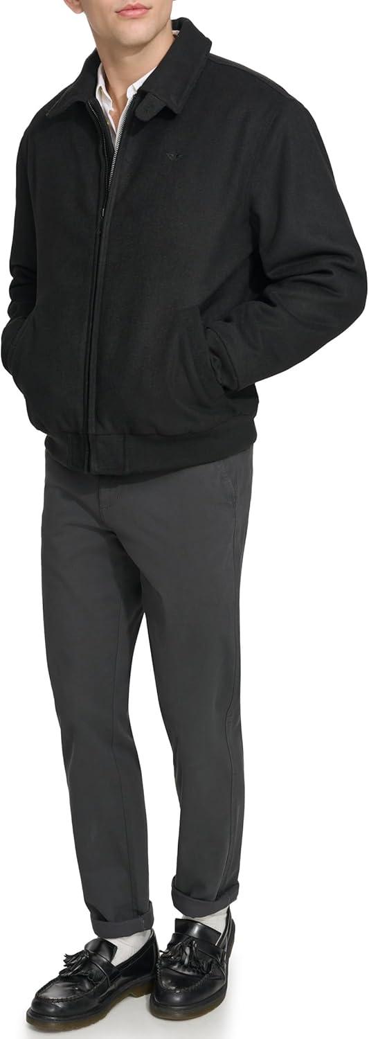 imageDOCKERS mens Wool Blend Harrington BomberBlack