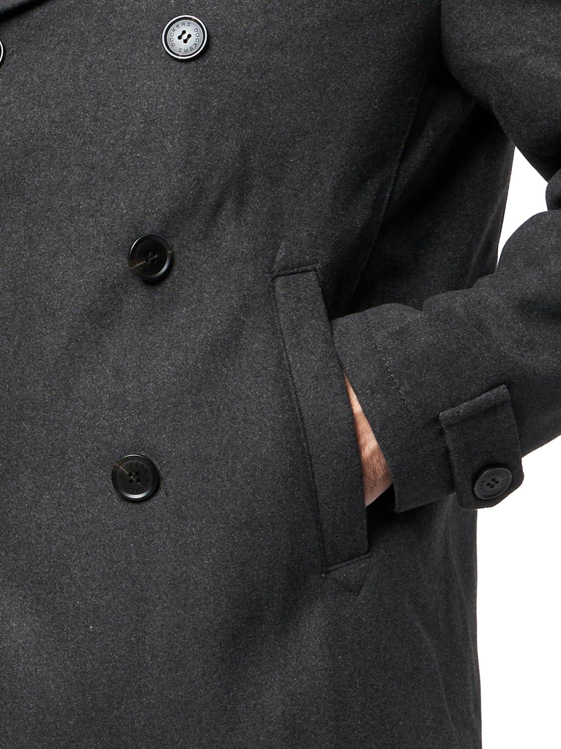imageDOCKERS mens Wool Blend PeacoatCharcoal