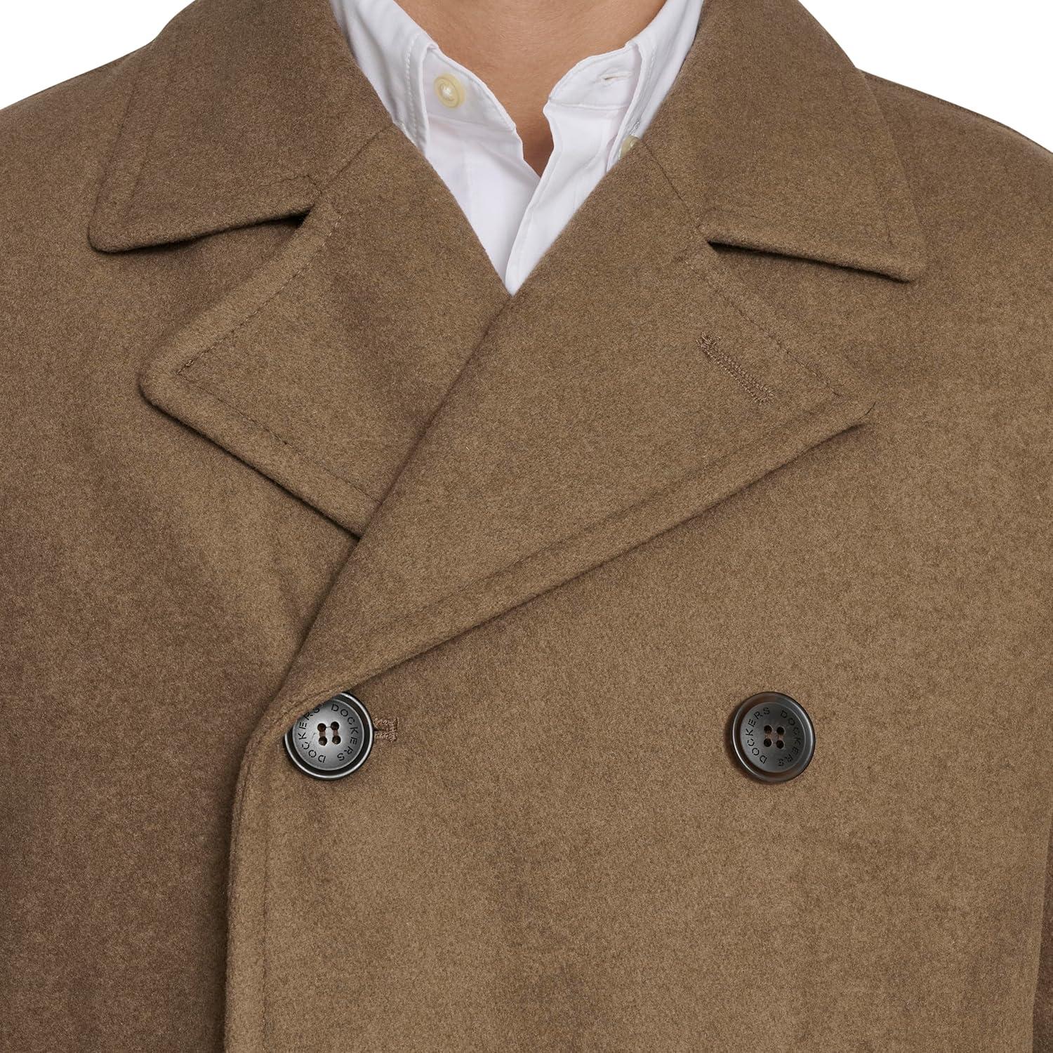 imageDOCKERS mens Wool Blend PeacoatChocolate