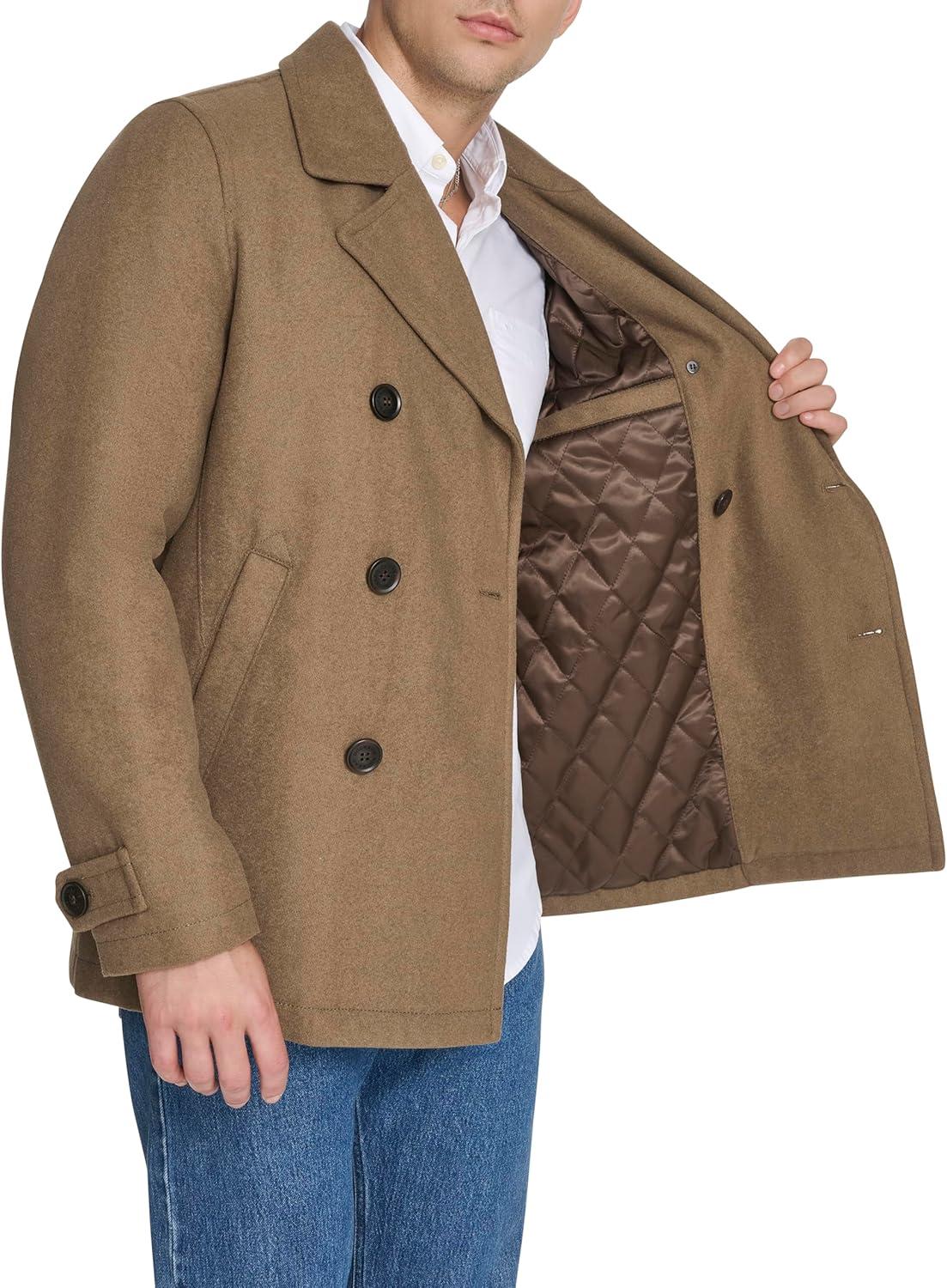 imageDOCKERS mens Wool Blend PeacoatChocolate