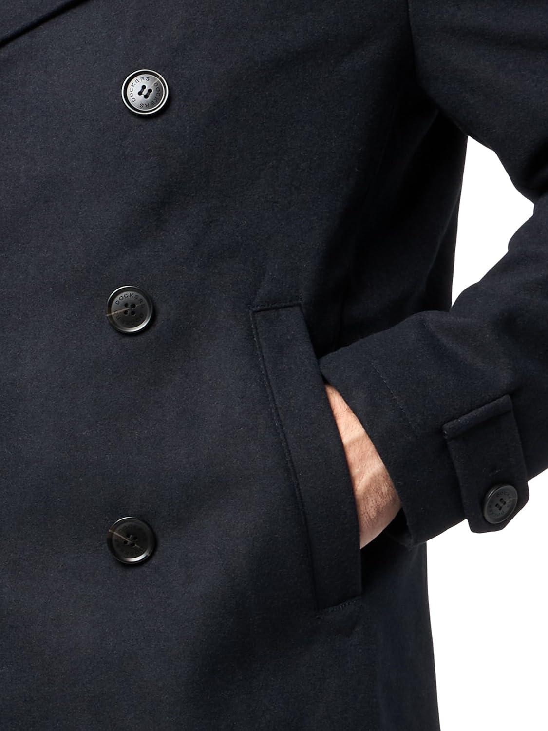 imageDOCKERS mens Wool Blend PeacoatNavy