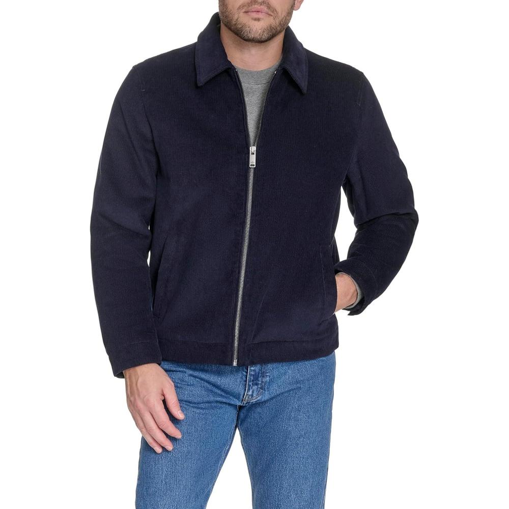 imageDOCKERS mens Cotton Workwear Jacket With Corduroy CollarNavy Corduroy