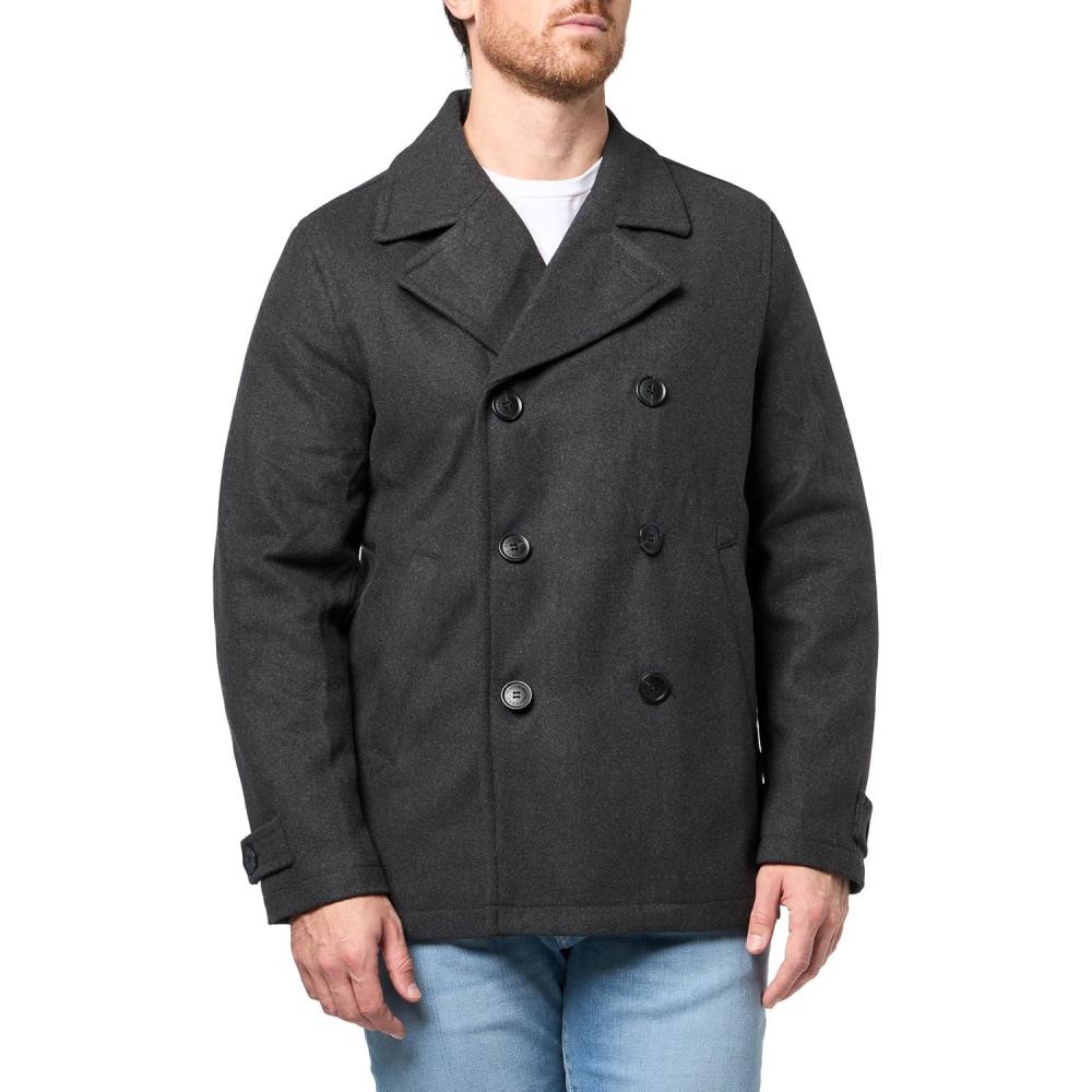 imageDOCKERS mens Wool Blend PeacoatCharcoal