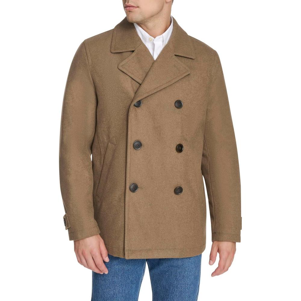 imageDOCKERS mens Wool Blend PeacoatChocolate
