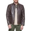 imageDOCKERS mens The Dylan Faux Leather Racer JacketDark Brown