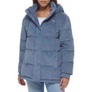 imageLevis womens Quilted Bubble PufferWashed Blue Corduroy