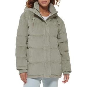 imageLevis womens Quilted Bubble PufferWashed Green Corduroy