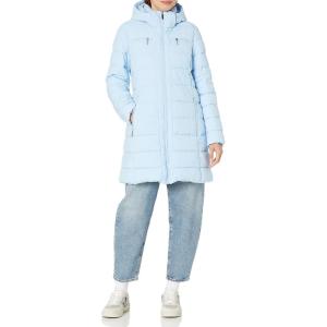 imageTommy Hilfiger women Solid Long Puffer Untrimmed Hood Long JacketCerulean