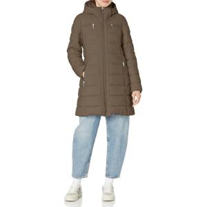 imageTommy Hilfiger women Solid Long Puffer Untrimmed Hood Long JacketJuniper