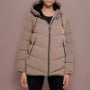 image:imageDKNY Womens Faux Fur Trim Hood Down Puffer CoatTaupe