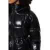image:imageLevis Womens Megan Hooded Quilted Puffer Jacket With Adjustable WaistNew Polished Black