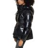 image:imageLevis Womens Megan Hooded Quilted Puffer Jacket With Adjustable WaistNew Polished Black
