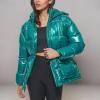 image:imageLevis Womens Megan Hooded Quilted Puffer Jacket With Adjustable WaistPolished Emerald