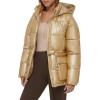 image:imageLevis Womens Megan Hooded Quilted Puffer Jacket With Adjustable WaistPolished Sesame