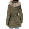 image:imageTommy Hilfiger Womens Fur Long Puffer Hooded Belt JacketJuniper