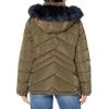 image:imageTommy Hilfiger womens Fur Hood Zip Up Short Puffer JacketChevron Juniper