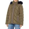 image:imageTommy Hilfiger womens Fur Hood Zip Up Short Puffer JacketChevron Juniper