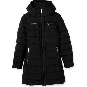 image:imageTommy Hilfiger Womens Solid Long Puffer Untrimmed Hood Long JacketBlack