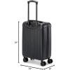 image:imageMarc New York Lotus 21 Upright Luggage Blue Steel Carry OnBlack