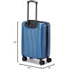 image:imageMarc New York Lotus 21 Upright Luggage Blue Steel Carry OnBlue Steel