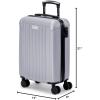 image:imageMarc New York Lotus 21 Upright Luggage Blue Steel Carry OnSilver