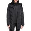 image:imageCalvin Klein Womens Casual Hooded Zip Front Puffer Long Sleeve CoatClassic Black