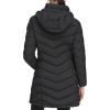 image:imageCalvin Klein Womens Classic Hooded Zip Front Puffer CoatLegacy Mid Length Chevron Ebony