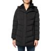 image:imageCalvin Klein Womens Casual Hooded Zip Front Puffer Long Sleeve CoatBlack