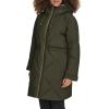 image:imageLevis Womens Soft Sherpa Lined Diamond Quilted Long Parka Jacket Standard amp Plus SizesNew Army Green