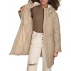 image:imageLevis Womens Soft Sherpa Lined Diamond Quilted Long Parka Jacket Standard amp Plus SizesNew Beige