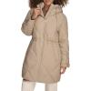 image:imageLevis Womens Soft Sherpa Lined Diamond Quilted Long Parka Jacket Standard amp Plus SizesNew Beige