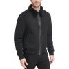 image:imageDKNY Mens Faux Shearling Bomber Jacket With Faux Fur CollarBlack