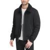 image:imageDKNY Mens Faux Shearling Bomber Jacket With Faux Fur CollarBlack