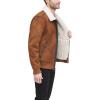 image:imageDKNY Mens Faux Shearling Bomber Jacket With Faux Fur CollarBrown