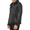 image:imageDKNY Mens Faux Shearling Bomber Jacket With Faux Fur CollarShearling Black