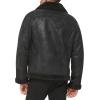 image:imageDKNY Mens Faux Shearling Bomber Jacket With Faux Fur CollarShearling Black